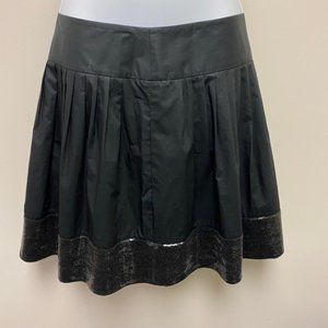Theory Skater Flare Jolia Skirt Mixed Media Sequins, size 2 EUC‎